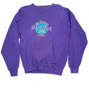 Hard Rock Cafe Vibrant Purple Crewneck